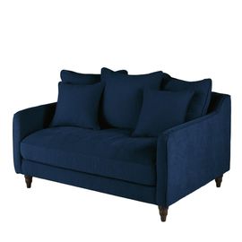 Canapé 2 Places Bleu Nuit