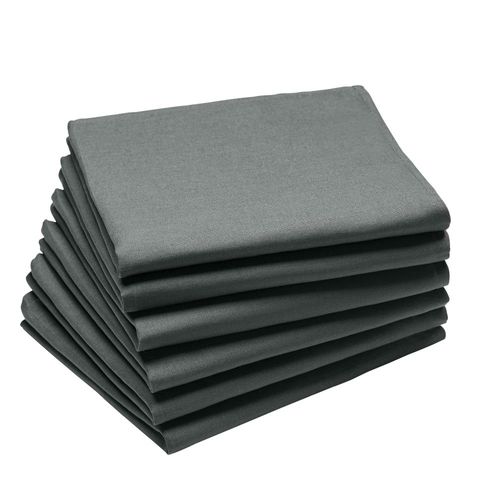 Serviette De Table En Coton Anthracite 45x45 Cm