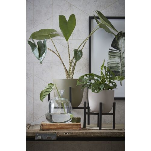 Porte-plante en métal noir H25