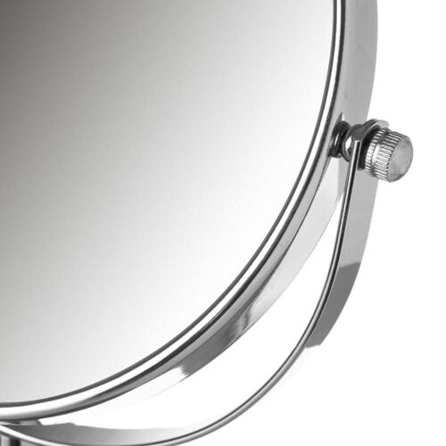 Miroir grossissant (x5) double face en métal argenté