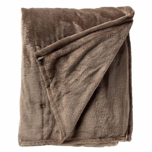 Plaid Gris 200x220 Cm Couleur Unie