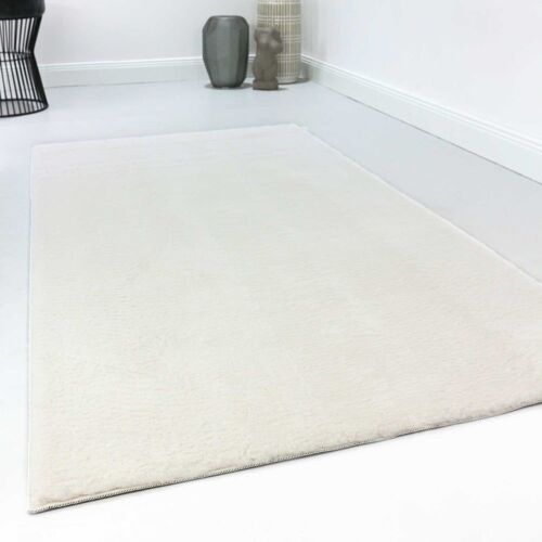 Tapis Tufté Mèches Rases (15mm) Blanc 200x290