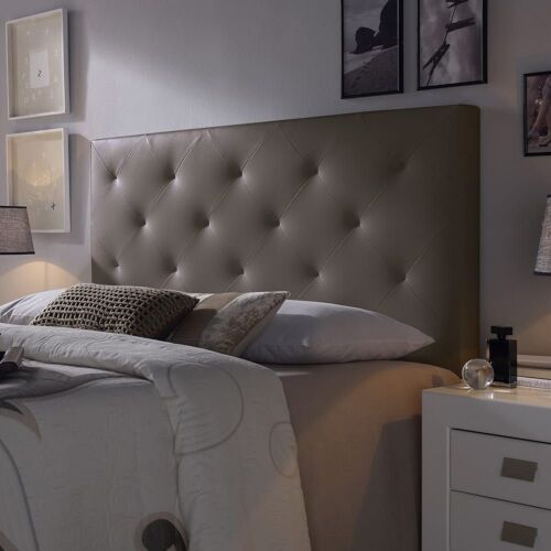 Tête de lit 150x60 cm chocolat, cuir synthétique