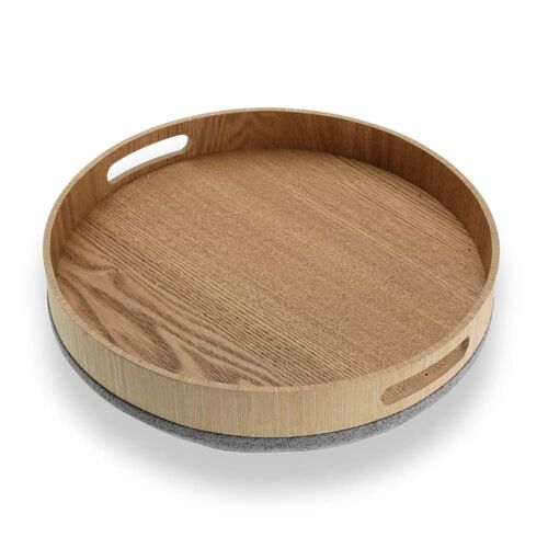 Tabouret repose-pieds (lot de 2) en coton et bois gris foncé