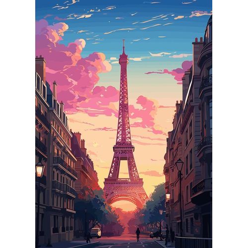 Canevas imprimer Paris France=972 Impression sur toile DIY installer 40x50cm