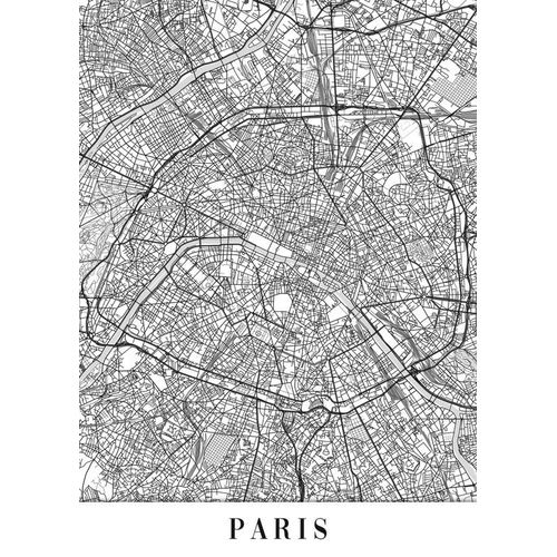 Canevas imprimer Carte blanche de Paris=1536 Impression sur toile DIY installer 40x50cm