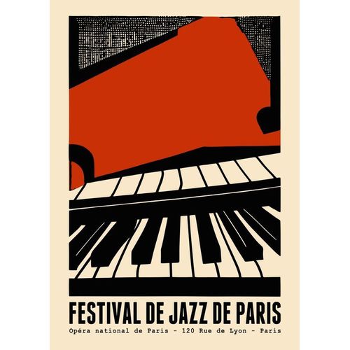 Canevas imprimer Festival de Jazz de Paris=289 Impression sur toile DIY installer 40x50cm