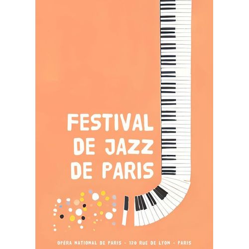 Canevas imprimer Festival De Jazz De Paris=1598 Impression sur toile DIY installer 40x50cm