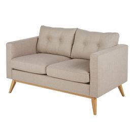 Canapé Style Scandinave 2 Places Beige Chiné