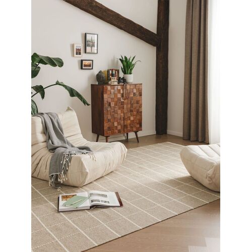 Tapis De Laine Taupe 120x170