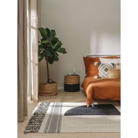 Tapis En Coton Noir & Blanc 160x230