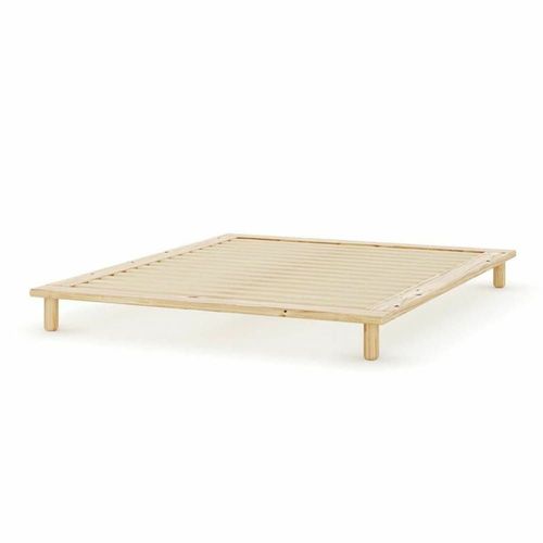Pack Lit 2 Places Futon Avec Matelas Bois Massif 160x200 Cm