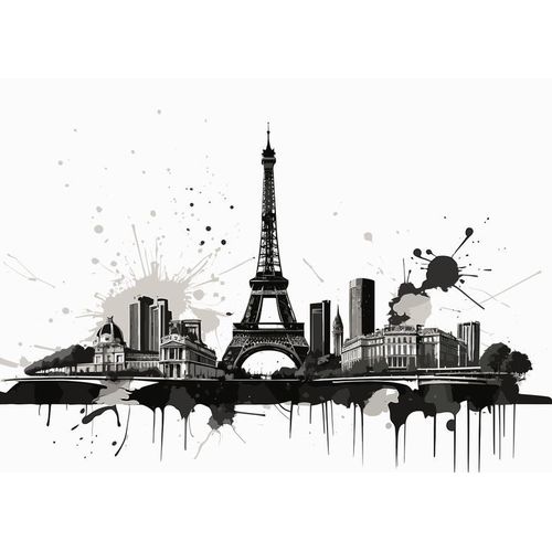 Canevas imprimer Paysage urbain de Paris = 920 Impression sur toile DIY installer 40x50cm