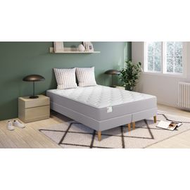 Ensemble 160x200 Matelas ressorts ensachés ferme H22 + 2 sommiers