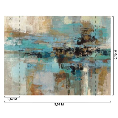 Papier peint impression turquoise 364x270 cm