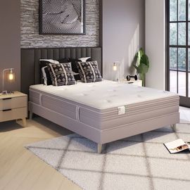 Ensemble 160x200 Matelas ressorts ensachés ferme H27 + sommier