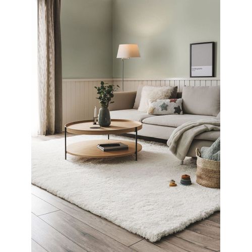 Tapis À Poils Longs Crème 160x230