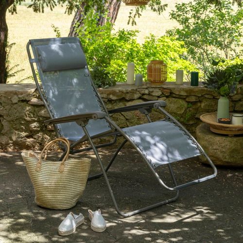 Fauteuil Relax Zéro Gravité En Acier Bleu L87xl67xh115