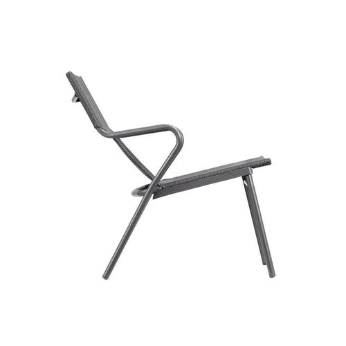 Fauteuil Bas Assise Grand Confort En Acier Gris L69xl68xh70