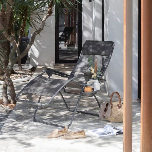 Fauteuil Relax Zéro Gravité En Acier Marron L88xl71xh115