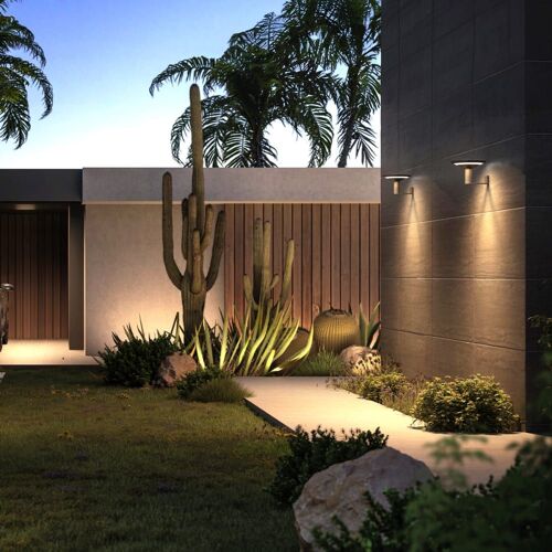Applique Murale Solaire Aluminium Noir H13,5cm