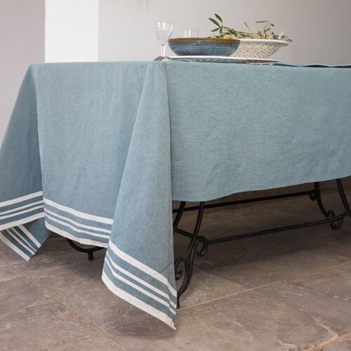 Nappe Coton Bleu Pétrole 180x300