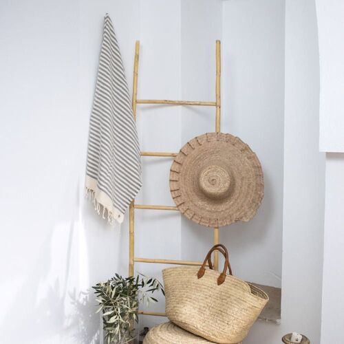 Fouta Coton Gris Moyen 100x200