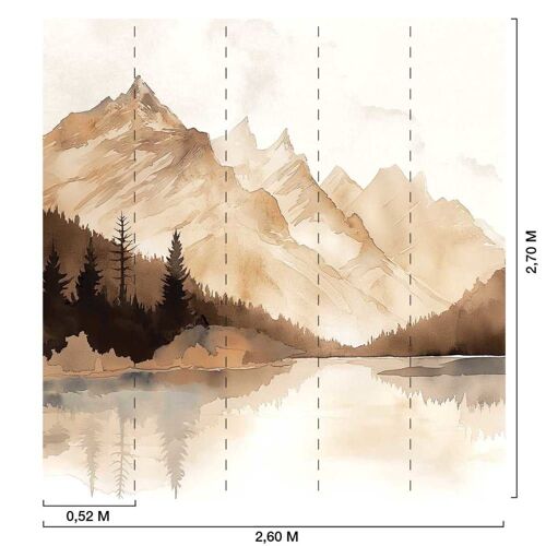 Papier peint montagne d'automne 260x270 cm