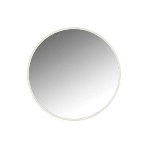 Miroir rond cerclé fer 60 cm blanc cassé