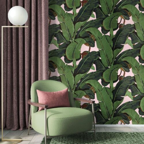 Papier Peint Bananier,papier écologique fin,200x280cm,8 feuilles