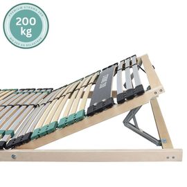 Sommier À Lattes 120x200 Cm, 7 Zones Charge Env. 200 Kg, 42 Lattes