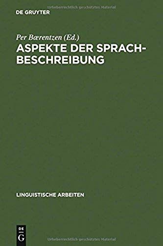 Aspekte Der Sprachbeschreibung