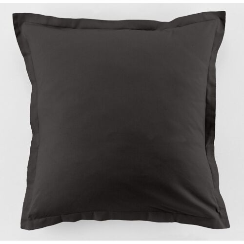Taie D'oreiller Coton Gris Fonce 63x63 Cm