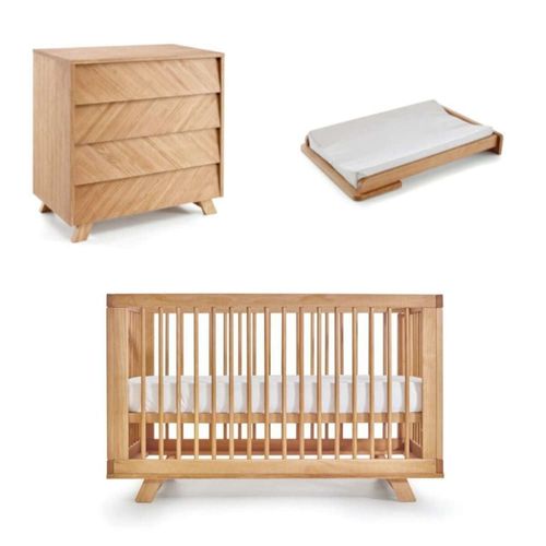 Chambre Complète Bébé Bois Massif 70x140 Cm