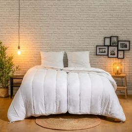 Couette Chaleur Réglable 240x260cm Spécial Couples