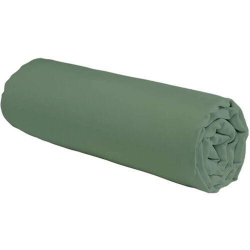 Drap Housse Uni Coton Eucalyptus 140x200cm