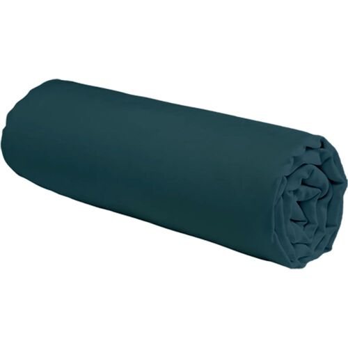 Drap Housse Uni Coton Pétrole 180x200cm