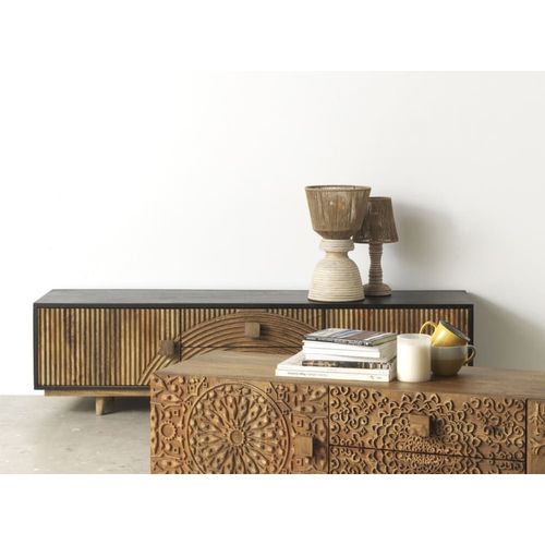 Meuble Tv En Bois De Manguier Massif Marron