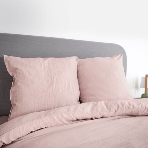 Parure De Lit Microfibre Rose Poudré 260 X 240cm
