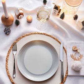 Assiette Plate Grise 25 Cm