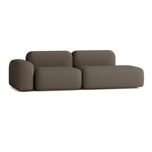 Canapé Modulable 3 Places Marron