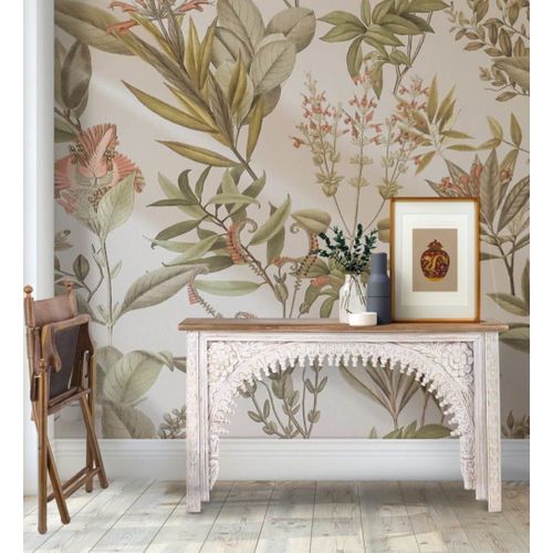 Console Blanchie En Bois De Manguier L 150