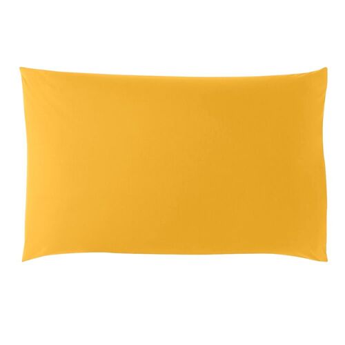 Taie D'oreiller Coton Jaune 65x65 Cm