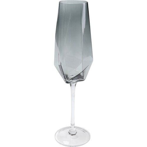 Lot De 4 - Flûte À Champagne En Verre Fumé