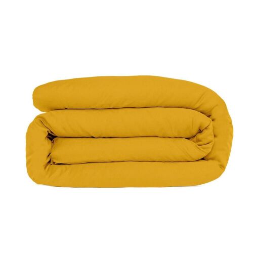 Housse De Couette Satin De Coton Moutarde 200x200