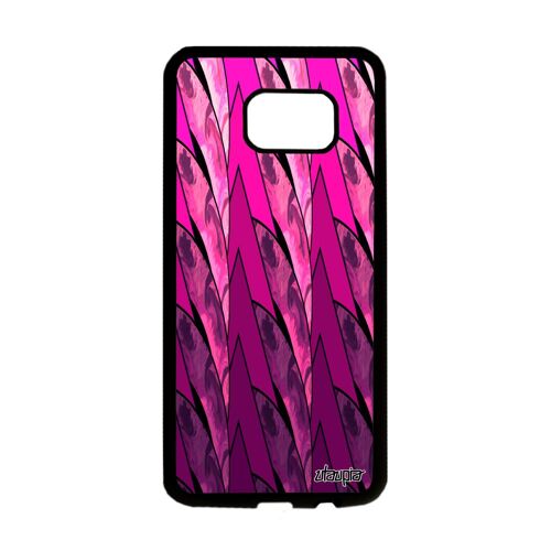 Coque Samsung S7 Edge silicone marbre cercle design telephone motif rose etui effet peinture personnalisé jolie geometrique galaxy