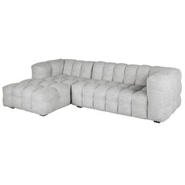 Canapé Nuage D'angle Gauche 4/5 Places Gris Clair Chiné