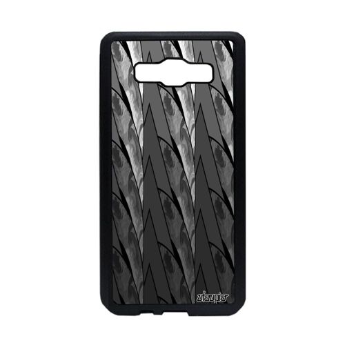 Coque Silicone Samsung Galaxy A5 2015 Marbre Original Fond Effet Gris Peinture Jolie Geometrie Antichoc Triangle Housse Design Motif