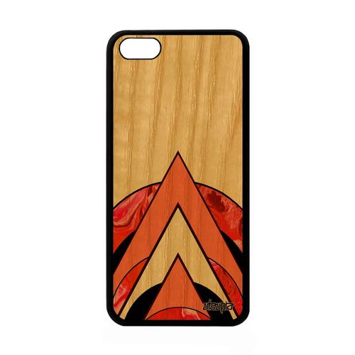 Coque Apple Iphone 5c En Bois Silicone Marbre 8 Go Rigide Rouge Peinture Telephone Effet Fond Geometrique Housse Design Acrylique De