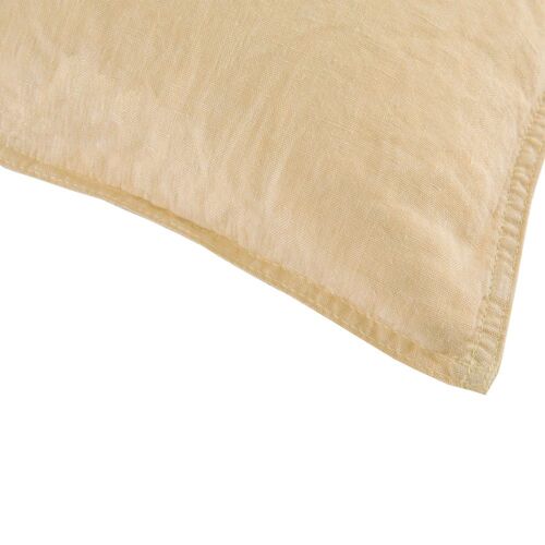 Taie D'oreiller En Lin Lavé Beige 50 X 75 Cm